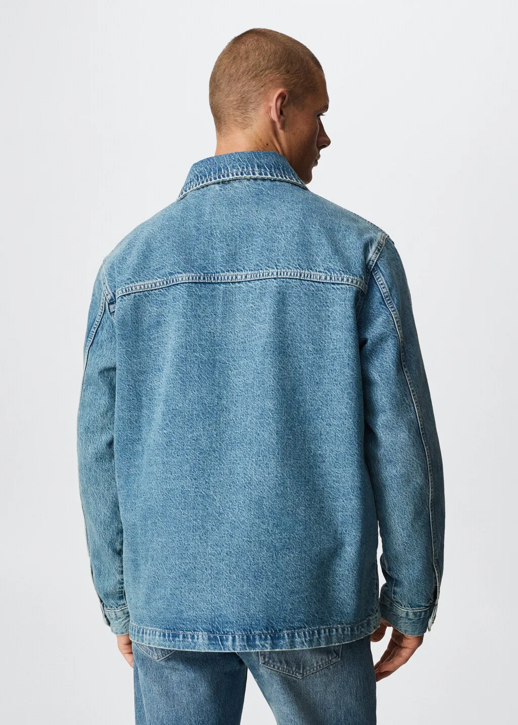 Giubbotto denim tasche