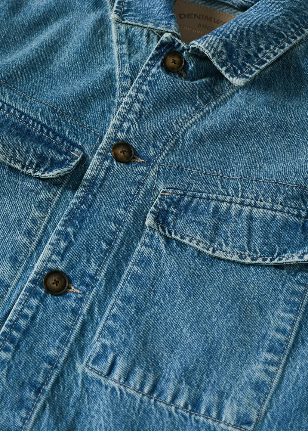 Giubbotto denim tasche