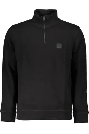 HUGO BOSS FELPA CON ZIP UOMO NERO