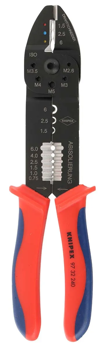 Pinza crimpatrice Knipex, Terminali non isolati