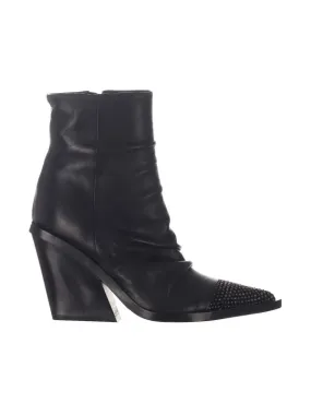 Stivaletto chelin in pelle con strass