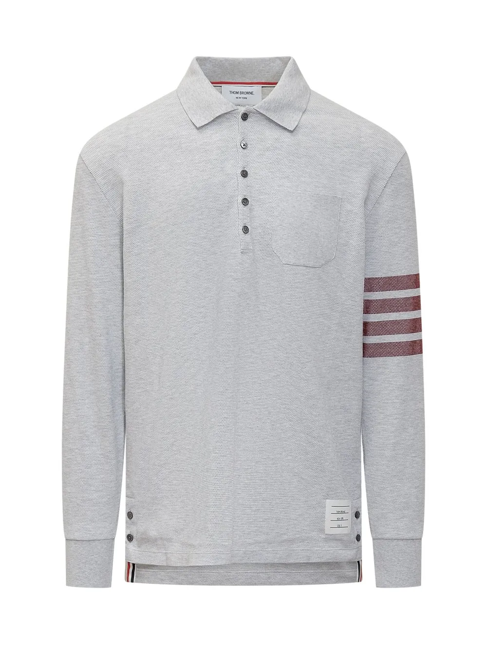 THOM BROWNE Polo con Logo 4-Bar  