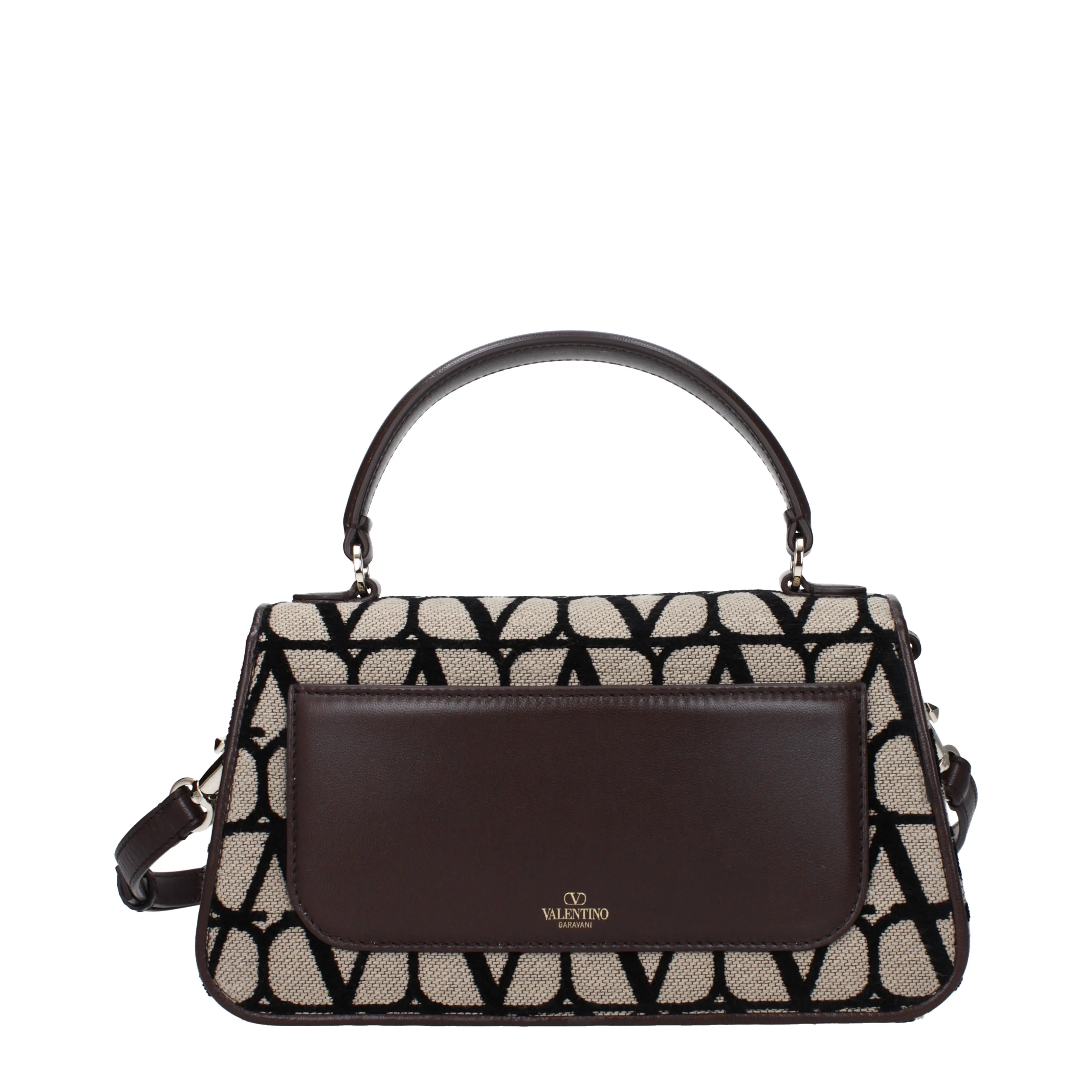 Valentino Garavani Borse a Mano Donna Tessuto Beige/Nero